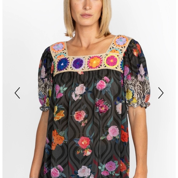 NWT JOHNNY WAS ROSE LACE TRISTAN BLOUSE - Picture 1 of 11